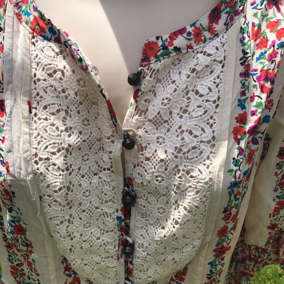 Anthropologie Maeve Flowy 3/4 Sleeve Top EUC  Size 8 - Picture 2 of 8